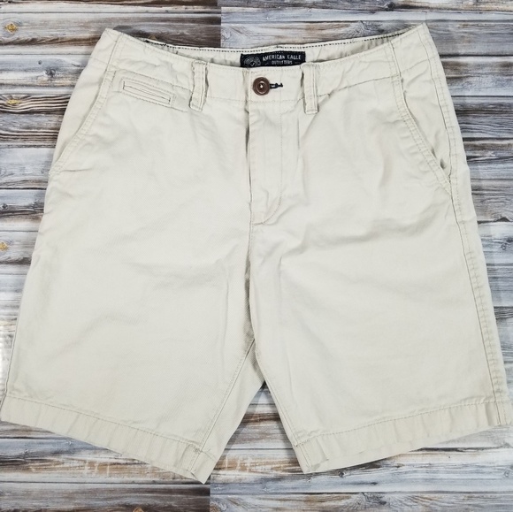 American Eagle Mens 30W Light Khaki Shorts G32 - Picture 2 of 6
